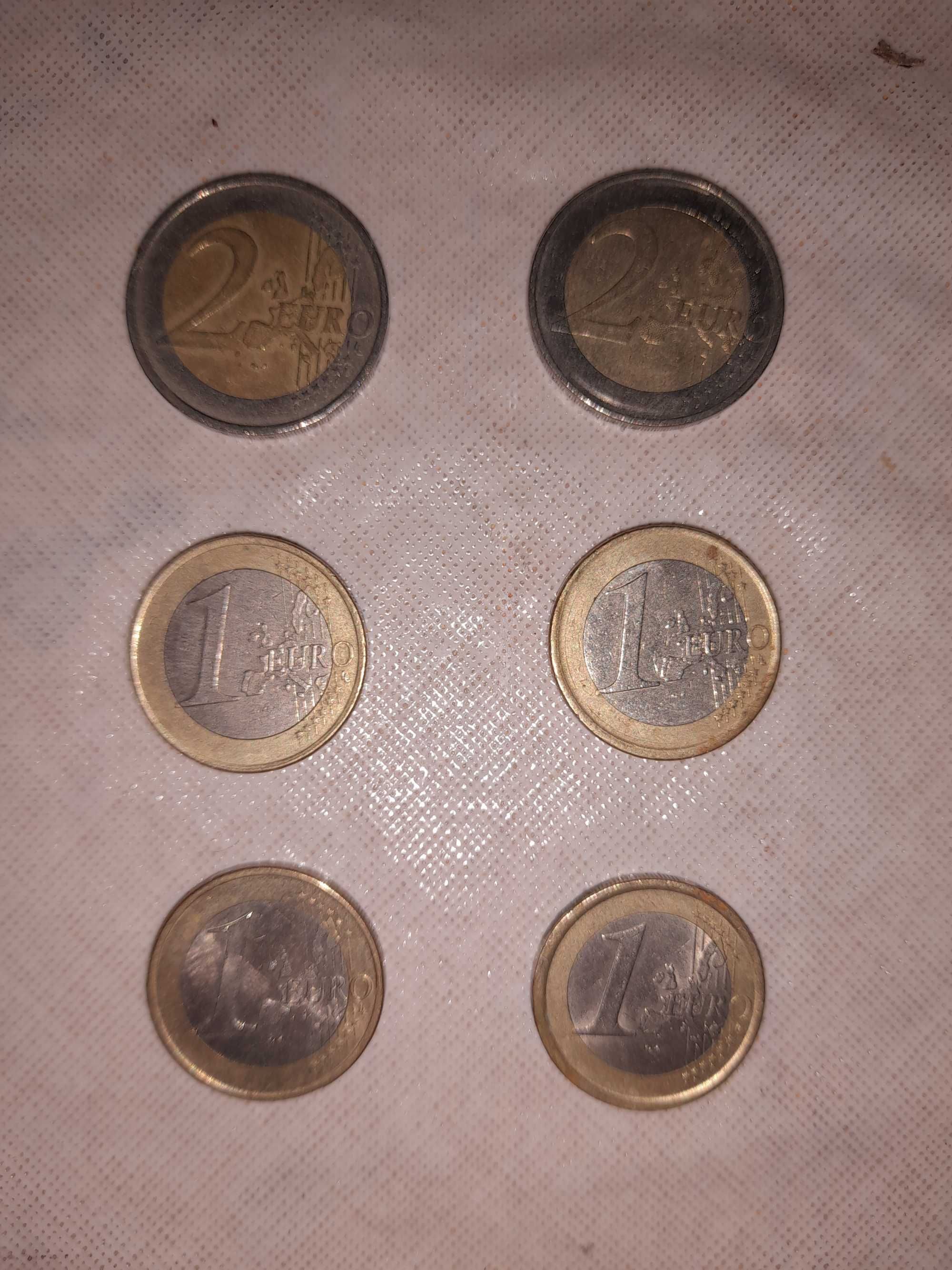 Moneda 2 Euro 2000/2010 , Moneda 1 Euro 2001/2002/2006