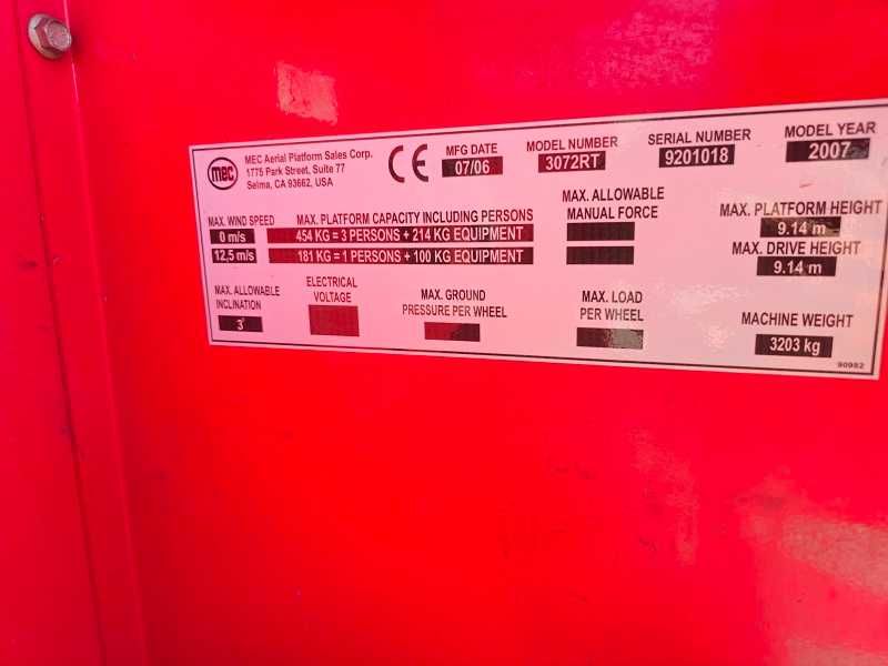 Nacelă foarfecă diesel - MEC 3072 - 11 metri