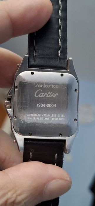 CARTIER ceas de mîna bărbătesc cu baterie și curea din piele naturală