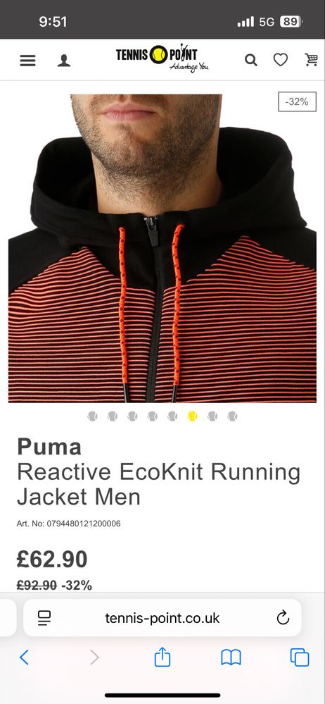 PUMA : Reactive EvoKnit Running Jacket - размер S / Оригинал