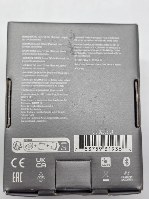 Smartwatch Garmin Instinct 2X Solar, Whitestone, produs NOU