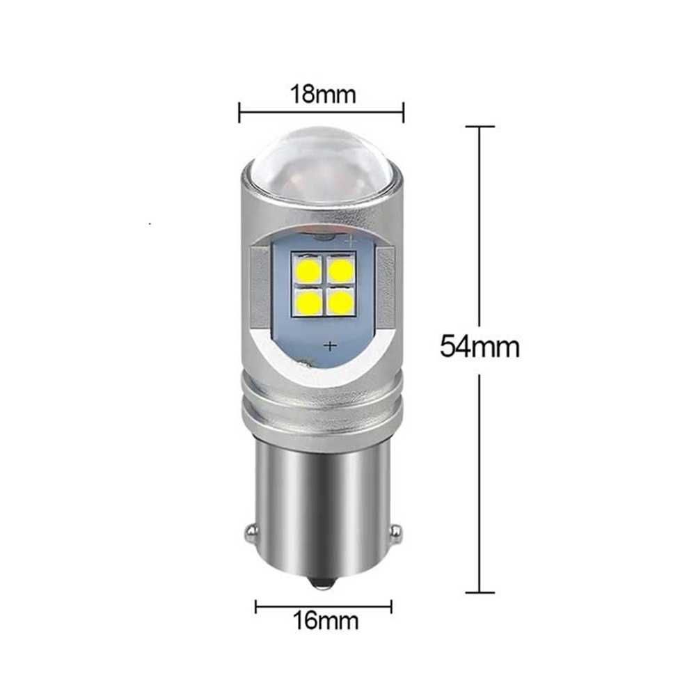 LED диодни крушки с вградени лупи - P21W/BA15S, Canbus Error Free