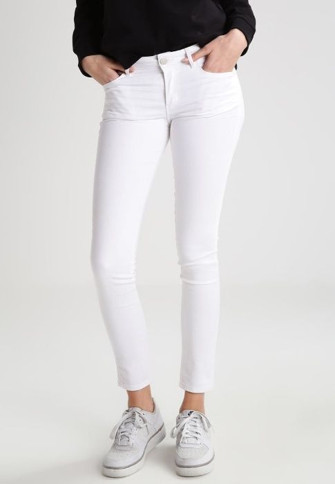 GUESS Premium Pantaloni Jeans/Denim Alb Skinny Conici Oferta 1+1