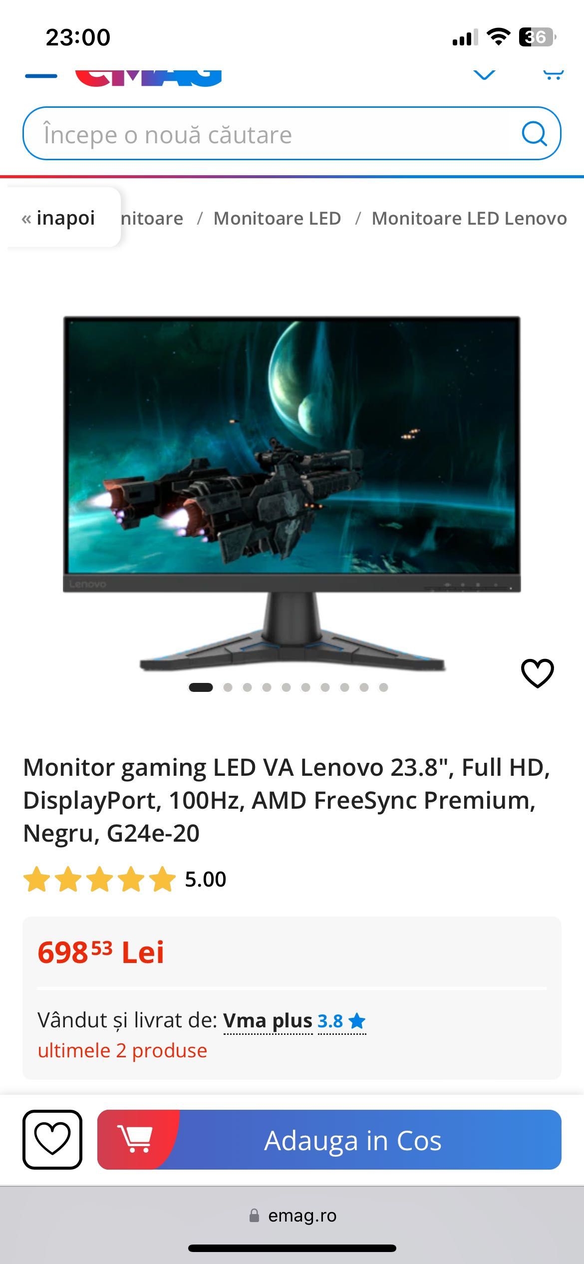 Monitor Gaming Lenovo