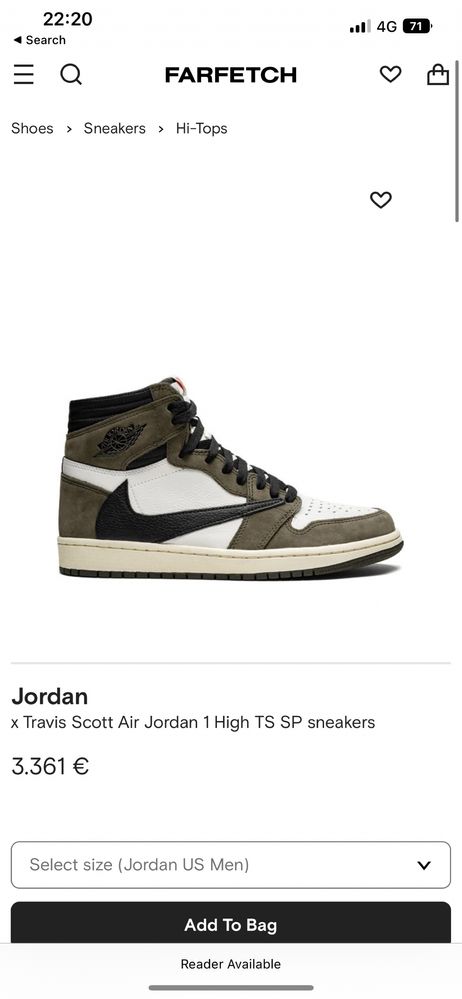 Jordan 1 Travis ( stock limitat )