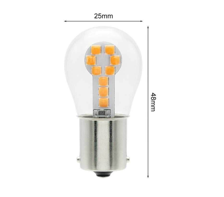 LED Лед Крушка 18 SMD BA15S 1156 (P21W),BAU15S 1156 (PY21W) 12V