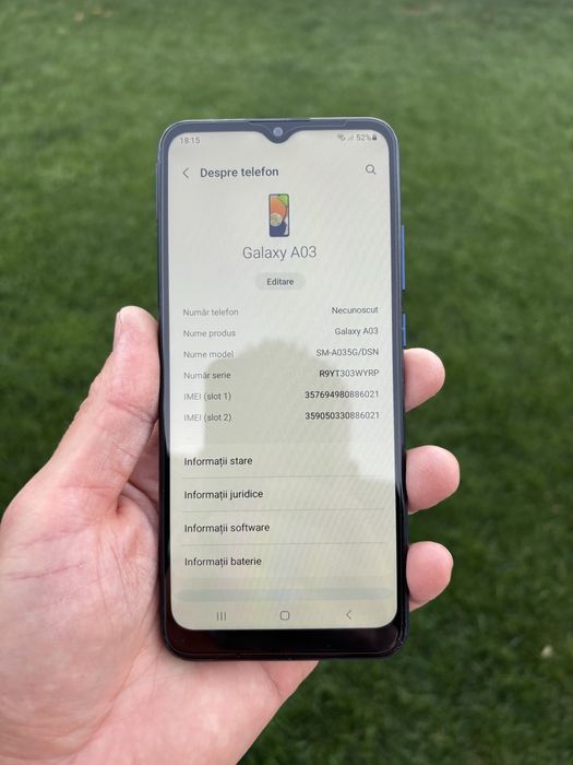 Samsung A03 / A035 original impecabil ca nou 4GB RAM 64GB ROM