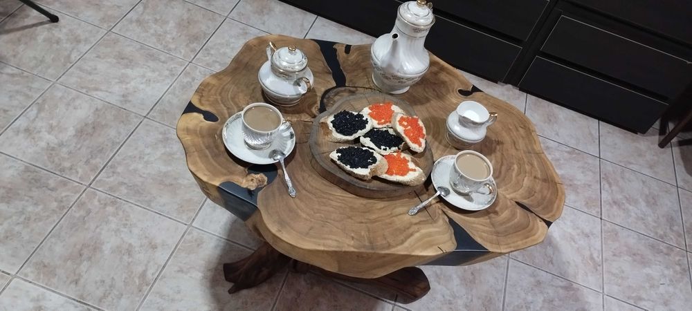 кофейный столик из спила