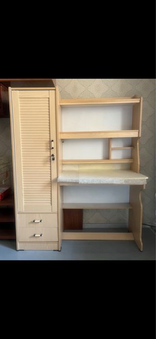 Продаю книжный шкаф со столом и полками