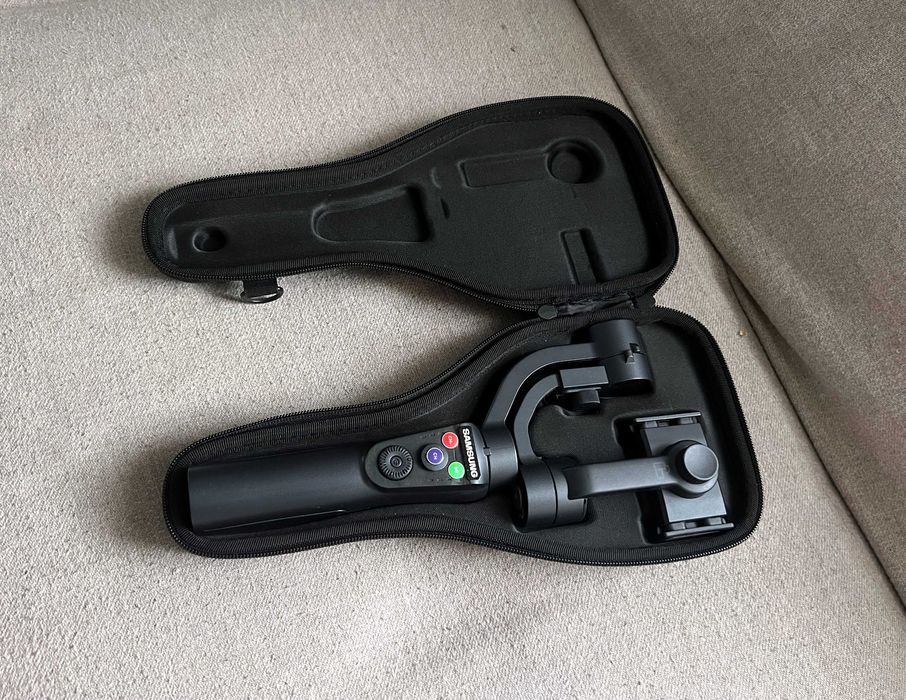 Gimbal stabilizator telefon 3 axe cu acumulator functional cu husa