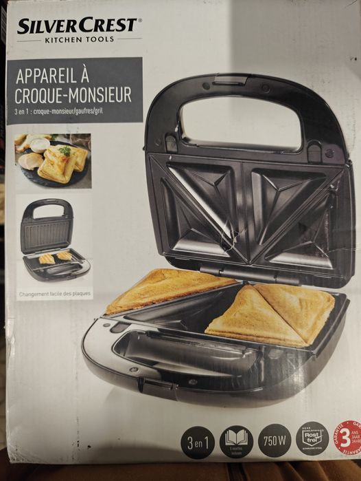 3 in 1 Sandwich Maker 750 W silvercrest gratra wafe