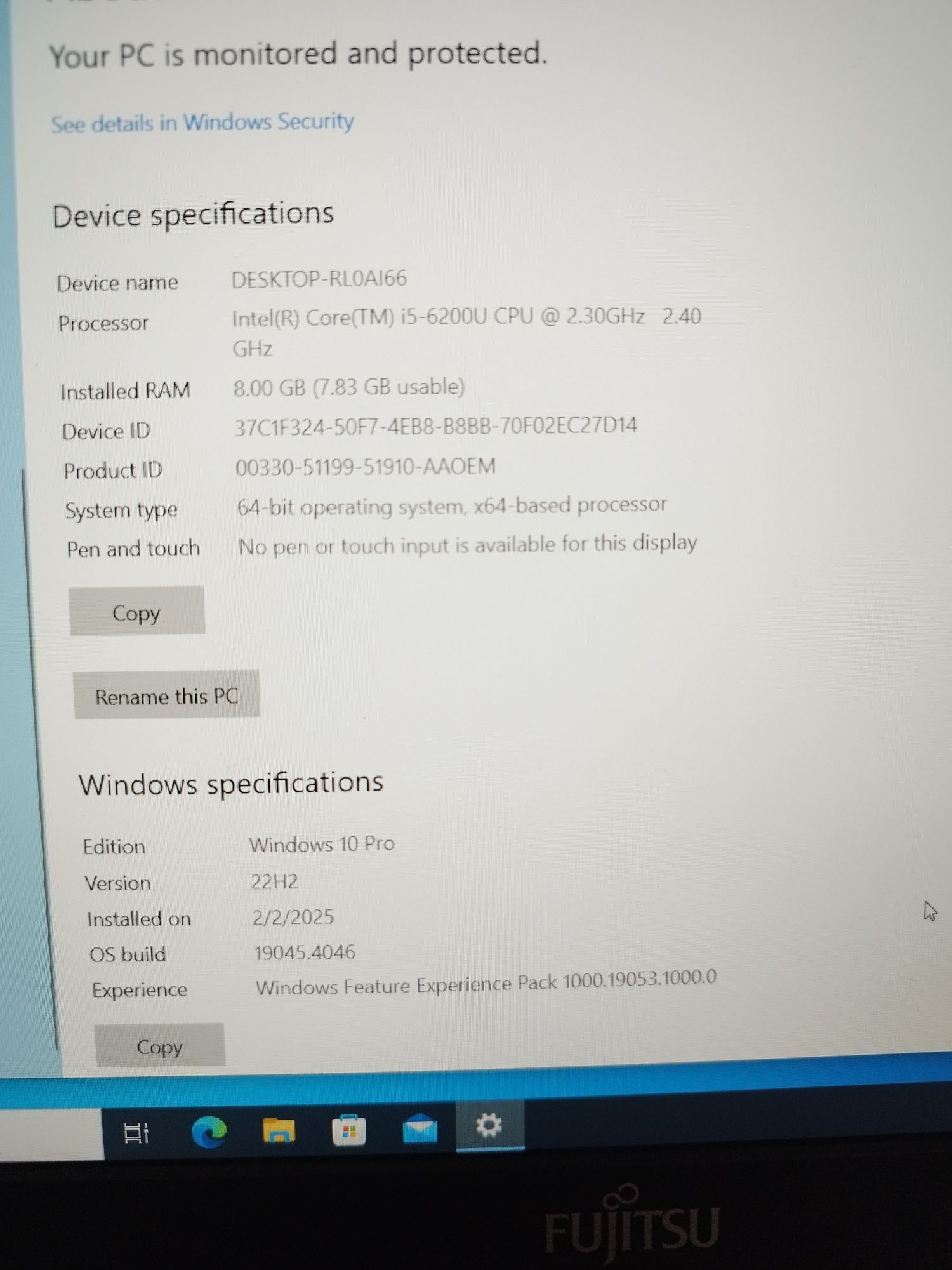 Лаптоп Fujitsu Lifebook U727 Windows 10 Pro