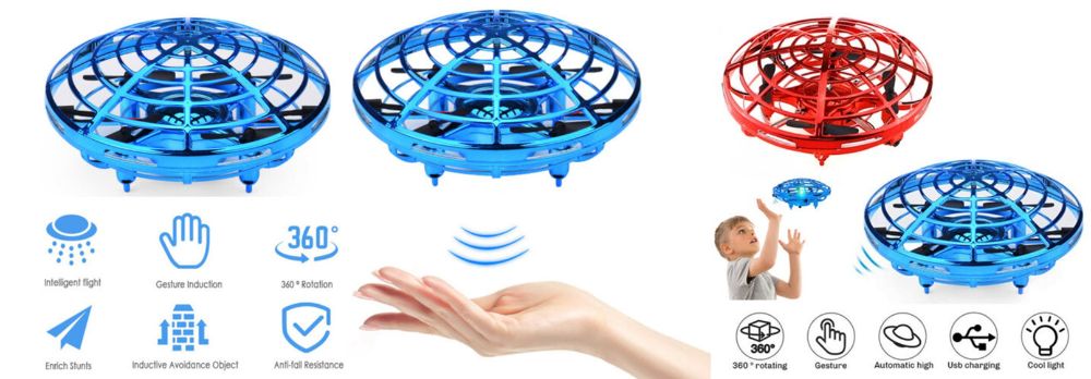 Mini drona OZN disc zburator. Senzor infrarosu. Noua ambalata!