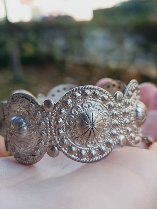 Bratara veche placata cu argint , tip catusa, Germania