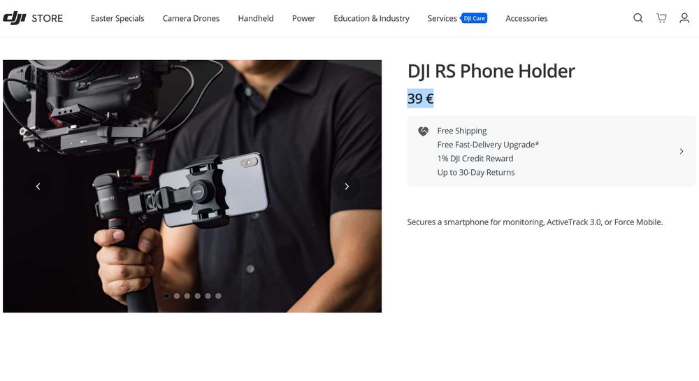 Suport TELEFON DJI RS Phone Holder pt Ronin SC RSC2 RS2 RS3 RS4 Pro