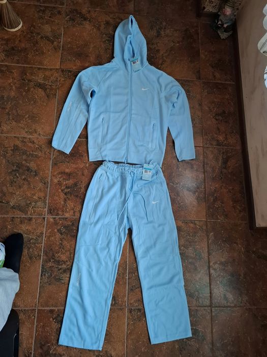 Nike Tech Fleece x Nocta marime M albastru deschis