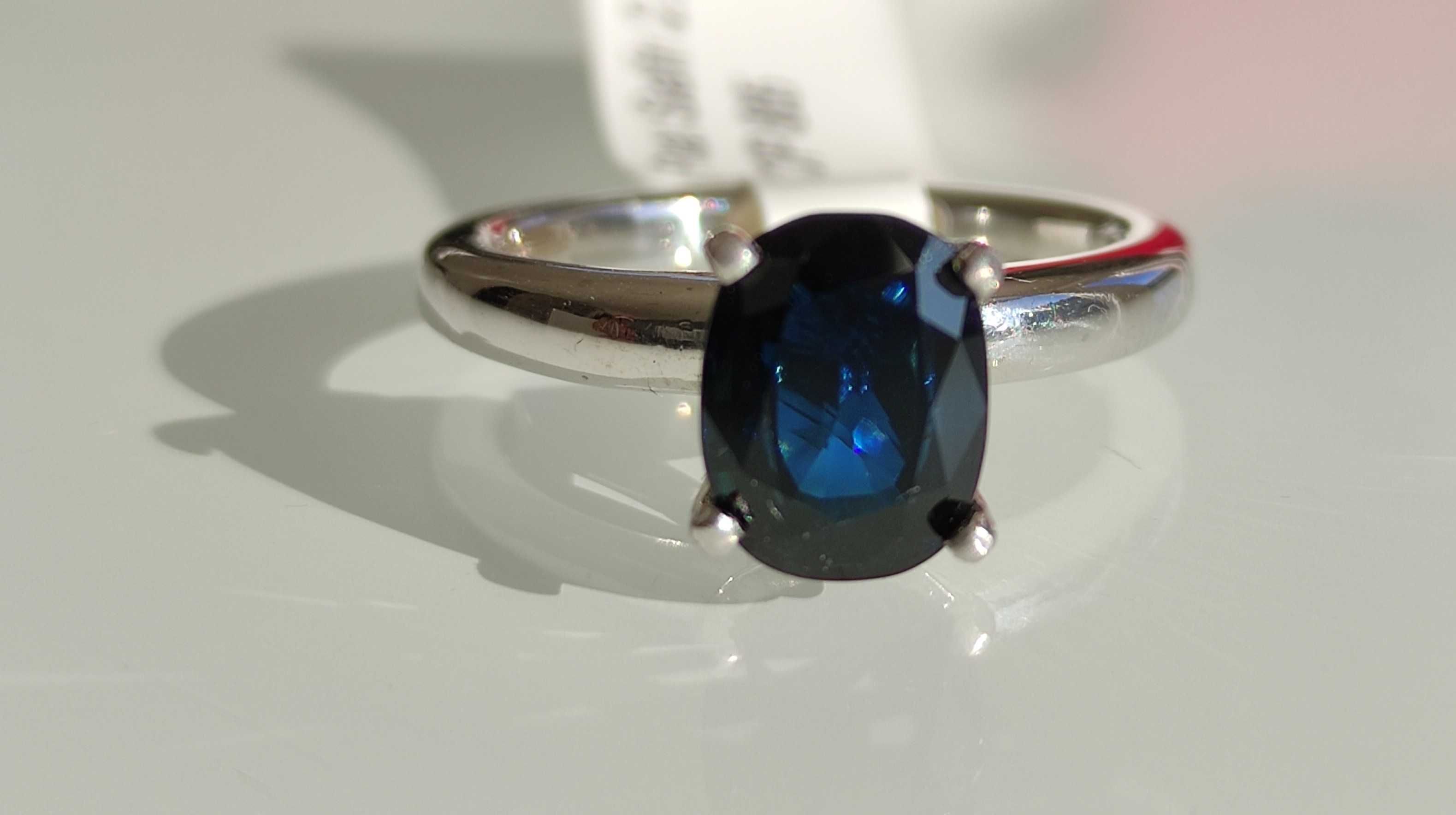 Inel platina cu safir 2.22ct cetificat GLS