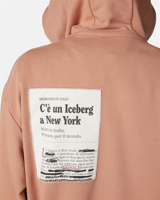 Мъжки суичър Iceberg Relaxed Fit Cotton Hoodie In Terracotta