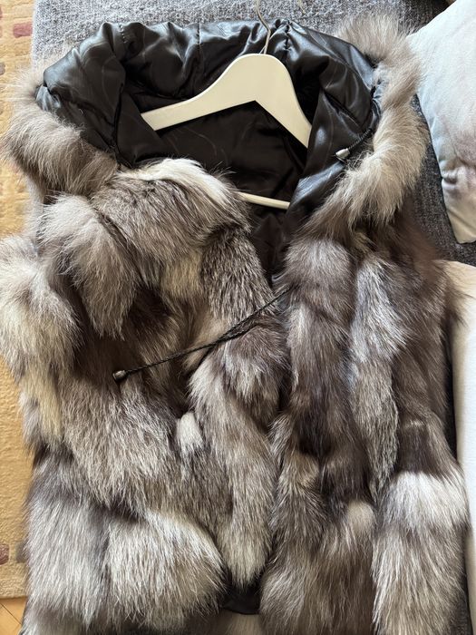 Кожен елек от естествена заешка кожа