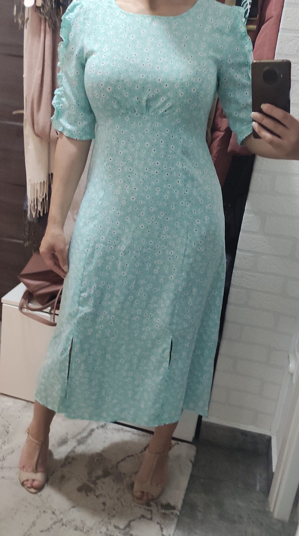 Rochie de vara verde midi