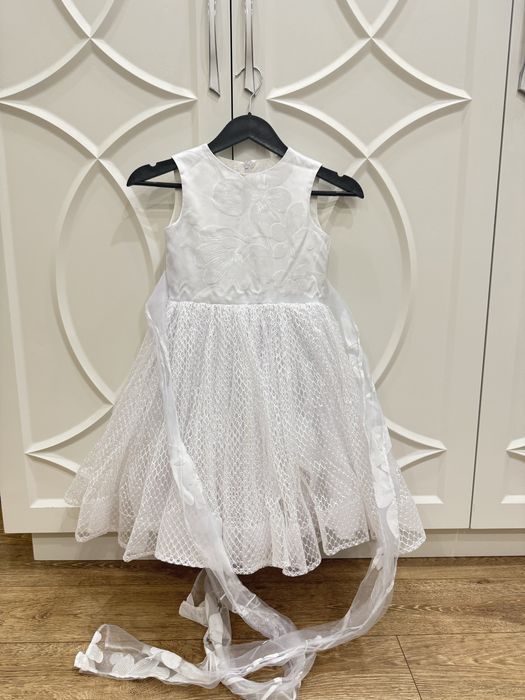 Платье белое пышное рост до 130см