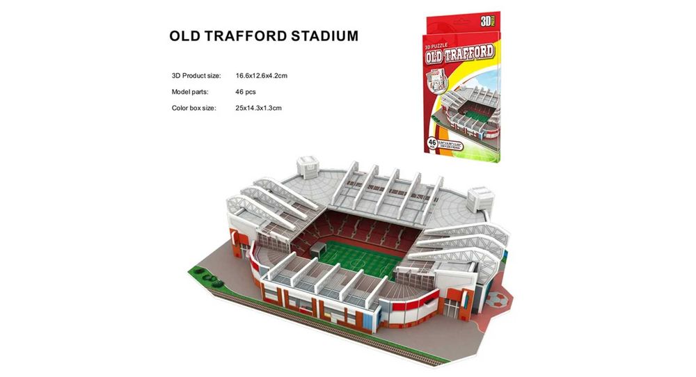 Puzzle 3D Stadion Fotbal Manchester United-Old Trafford,46 Piese