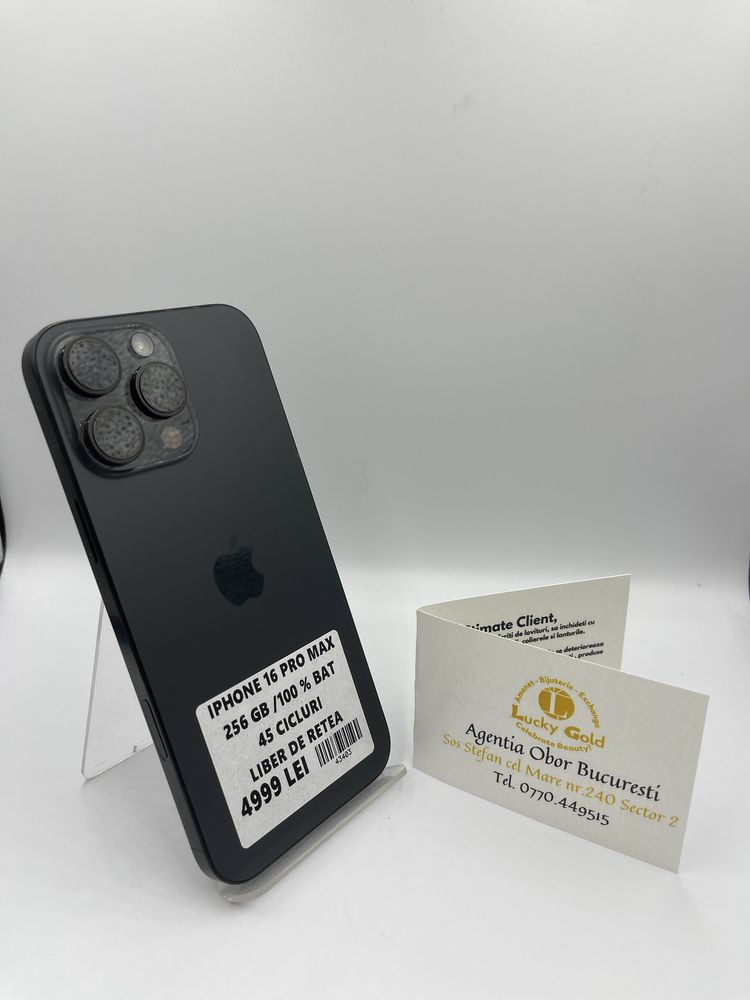 Iphone 16 PRO MAX 256GB / 100% Bat 45 de cilcuri #43403