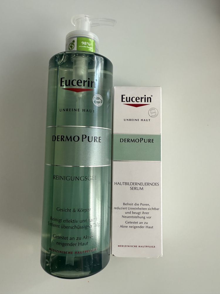 Eucerin гел + серум за кожа склонна към акне