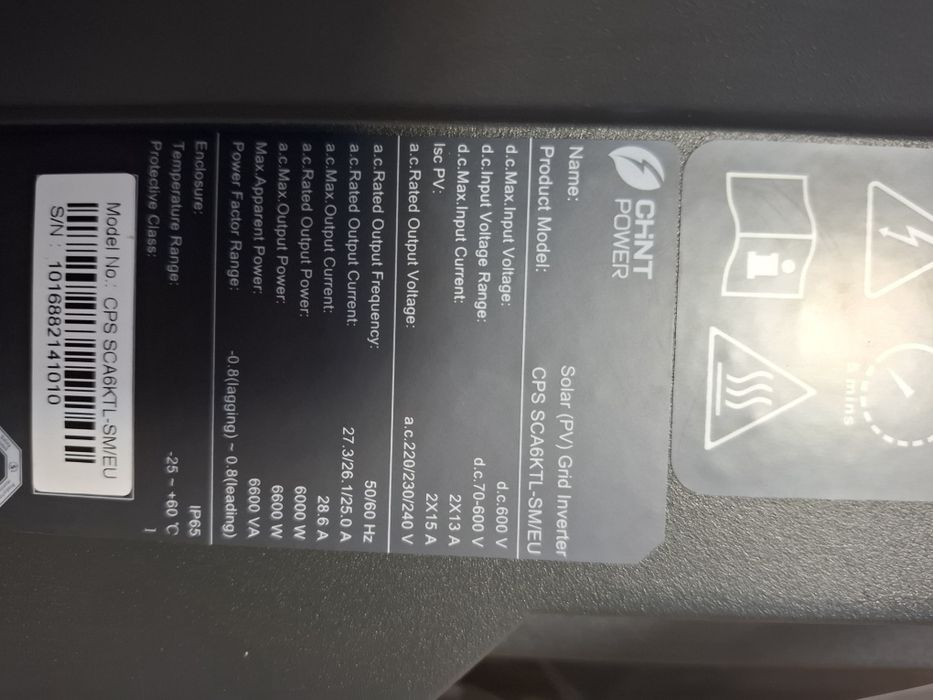 Invertor monofazat Chint Power 6 kw nou