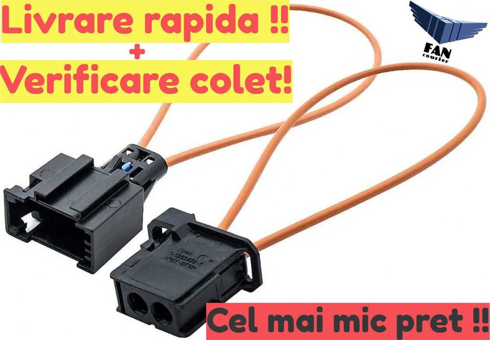 Conector fibra optica bucla loop bypass MOST VW Audi BMW Mercedes