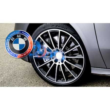 Set 4 Capace Roti BMW 56mm / 68mm Editie 50 De Ani Embleme Jante Sigle