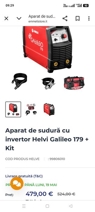 Aparat sudura Inverter Helvi