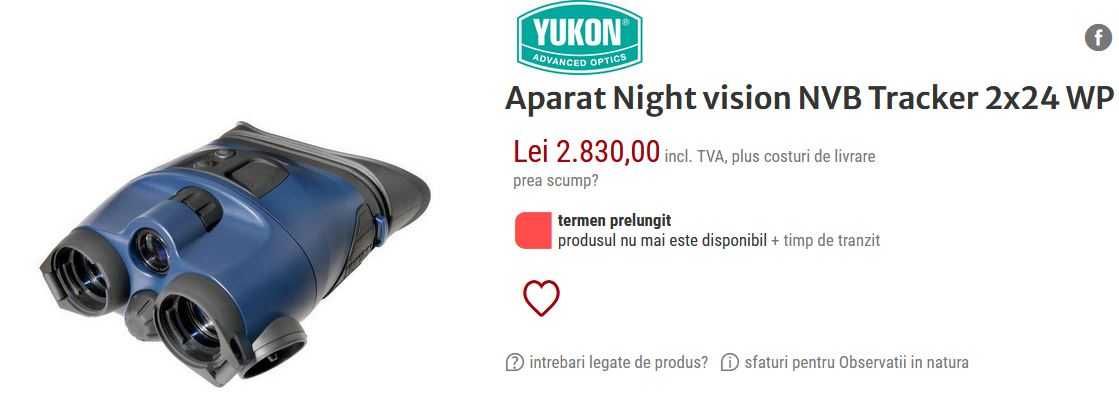 Binoclu night vision YUKON NVB Viking 2x24 LTWP