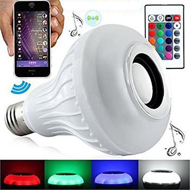 Bec led E27cu bluetooth 12W muzica +color cu telecomanda