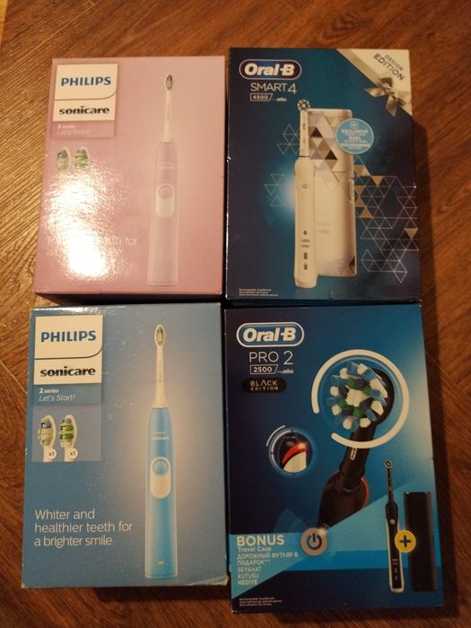 Periuțe dinți Philips și Braun