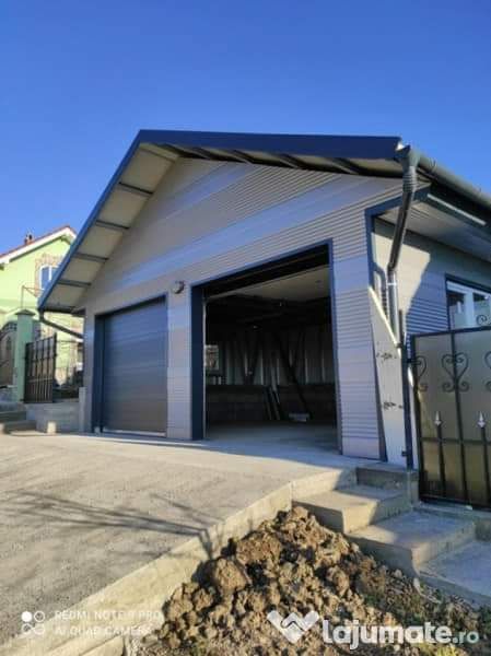Garaj auto pe structura metalica panouri sandwich
