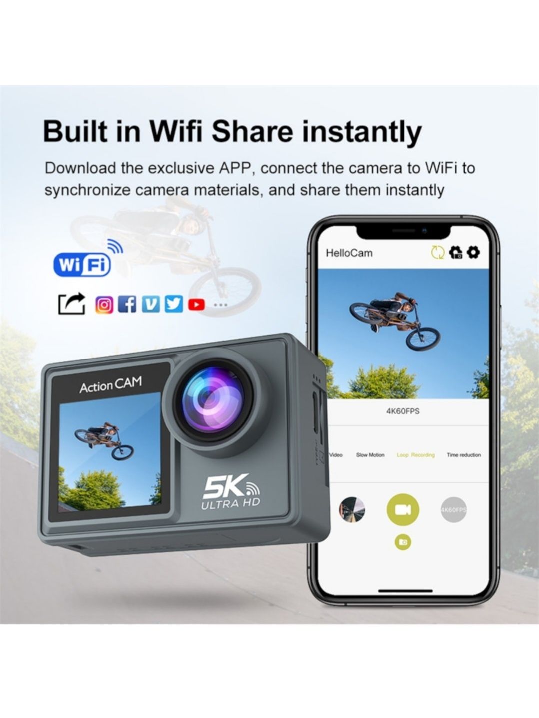 Camera de actiune 5k  nu dji GoPro xiaomi  etc.