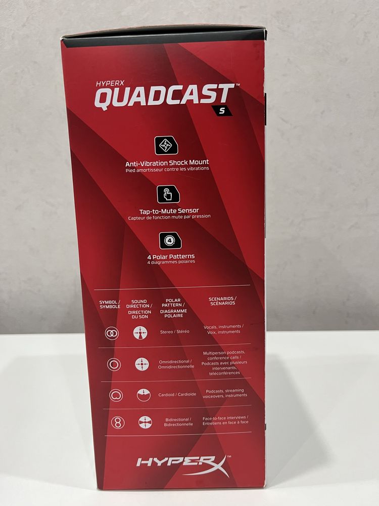 Микрофон HyperX QuadCast S – БЕЛЫЙ | Новый, запечатанный
