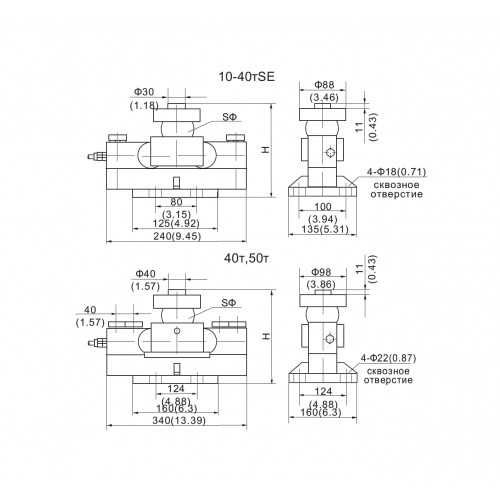 Тензодатчик ZEMIC HM9B 30T