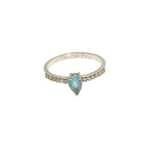 Inel aur 18k aquamarin si diamante