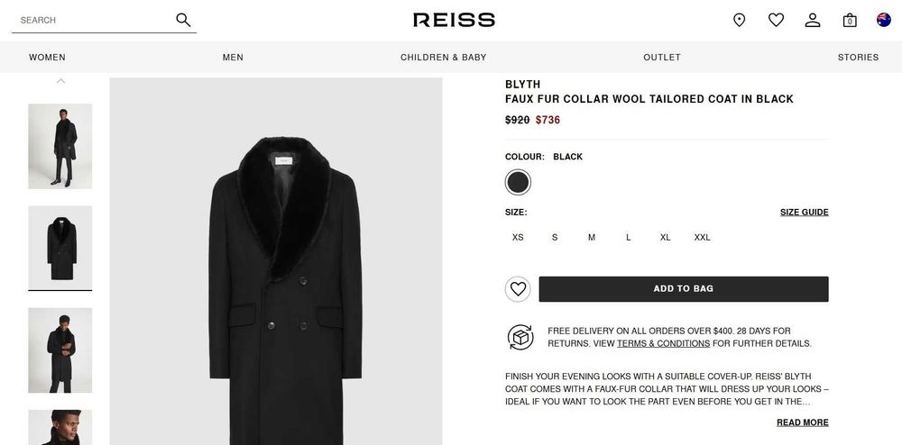 Palton barbatesc Reiss