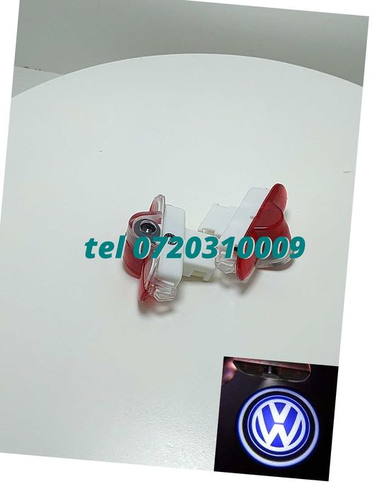 Set 2 Lampi Led Proiector Cu Logo Pentru Portiere Vw Volkswagen Beetl