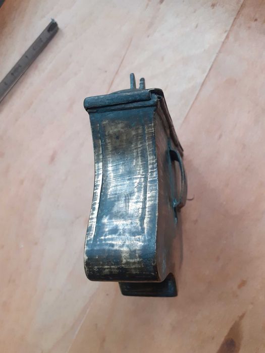 Стара възрожденска паласка фишекчийница барутница бронз