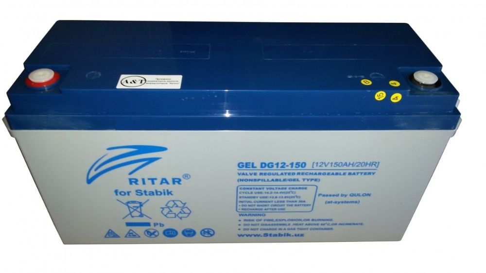 Гелиевые аккумуляторы для UPS и ИБП 12V 100,150,200ah RITAR for STABIK