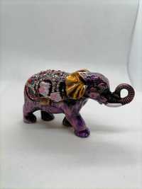 Cutie Bijuterii Elefant Mov / Purple - Metal + Cristale