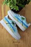Personalizare adidași, nike Air force 1, Peisaj, Summer, custom shoes