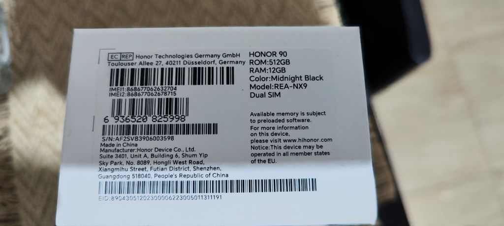 Honor 90 512 GB ROM, 12 GB RAM