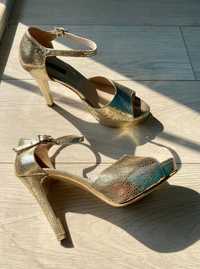 Sandale aurii Ancolette piele naturala, marime 36