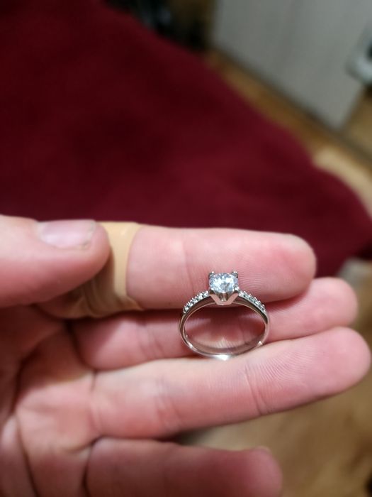 Inel logodna aur alb marimea 56 - Teilor