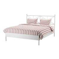 Кровать Икеа с матрасом двухспальная в идеальном состоянии, белая